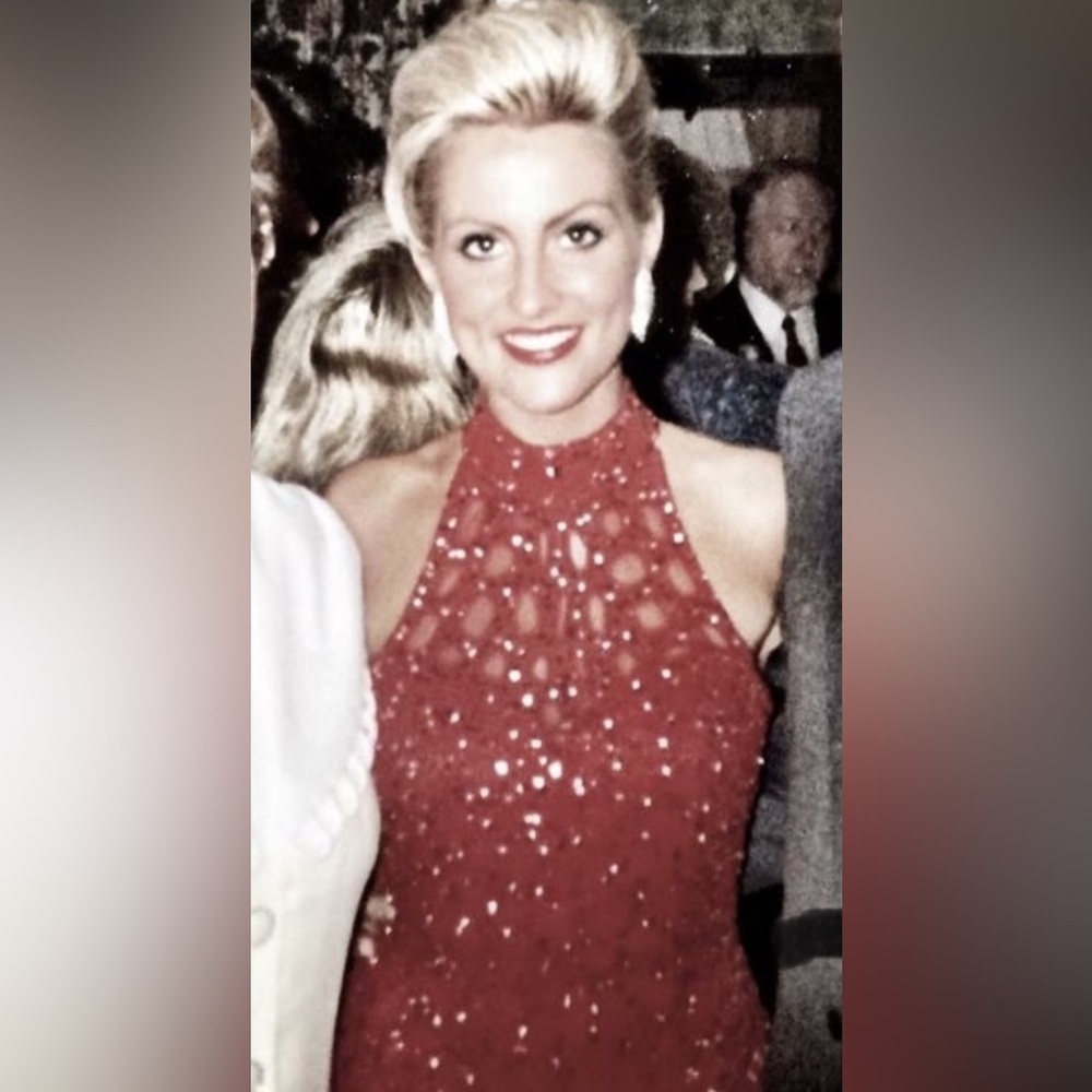 Red cocktail dress